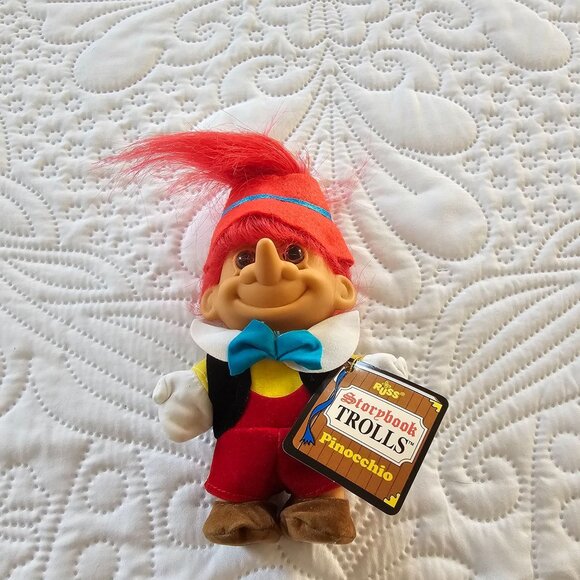Russ Storybook Troll Pinocchio Plush Doll 5" Collectible With Tag - Picture 1 of 7